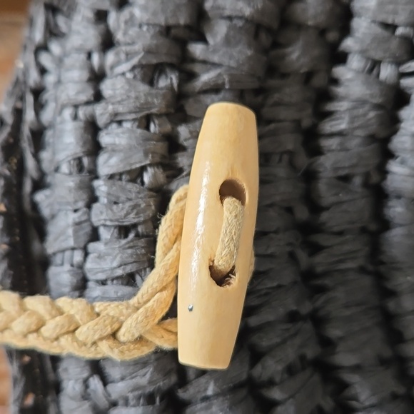 INC Straw and leather round bag - Picture 3 of 6